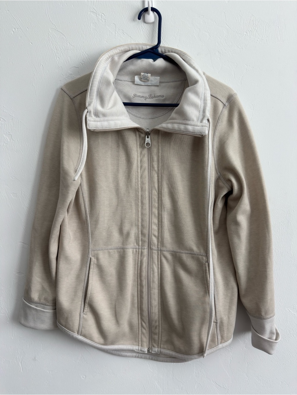 Tommy Bahama Women's Beige Reversible Full Zip Jacket M